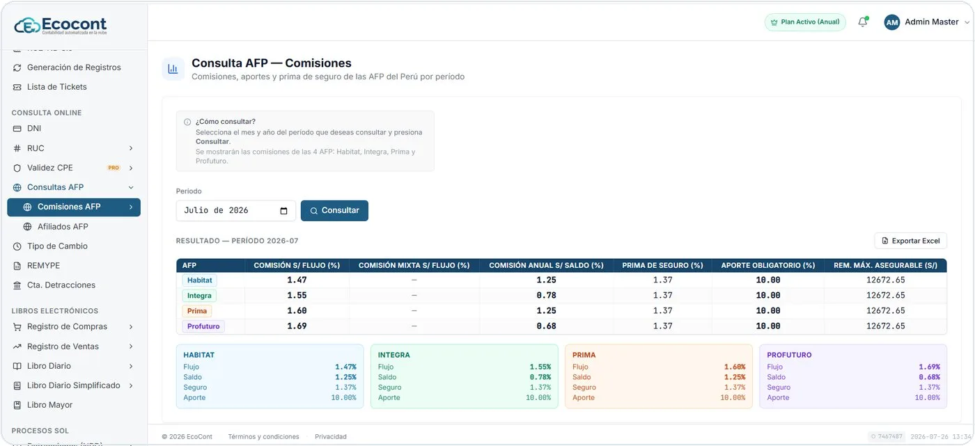 Ecocont Aplicativos — consultas SUNAT en tiempo real